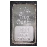 1/4 OZ .999 SILVER BAR