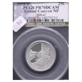 2010 S PCGS PF70DC GRAND CANYON SILVER QUARTER