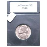 1940 GEM FULL STEPS JEFFERSON NICKEL