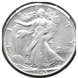 1945 WALKING HALF DOLLAR AU