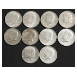 10 40 % SILVER HALF DOLLARS