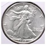 1944 WALKING HALF DOLLAR AU