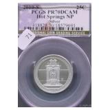 2010 S PCGS PF70DC HOT SPRINGS QUARTER