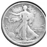 1917 S WALKING HALF DOLLAR F