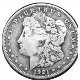 1921 D MORGAN DOLLAR VG