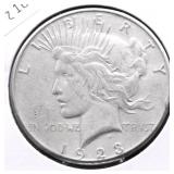 1923 S PEACE DOLLAR VF