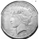 1923 D PEACE DOLLAR XF