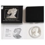 2024 PROOF SILVER EAGLE W BOX PAPERS
