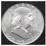 1950 D GEM BU FRANKLIN HALF DOLLAR