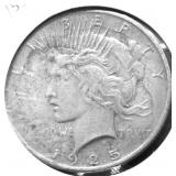 1925 PEACE DOLLAR VF
