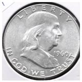 1960 GEM BU FRANKLIN HALF DOLLAR
