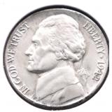 1942 P GEM FS JEFFERSON NICKEL
