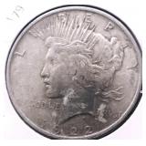 1922 D PEACE DOLLAR VF