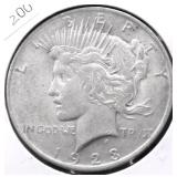 1923 PEACE DOLLAR VF