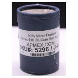 ROLL OF FRANKLIN HALF DOLLARS