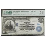 PMG AU53 10 $ NATIONAL CURRENCY