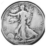 1935 WALKING HALF  DOLLAR VF