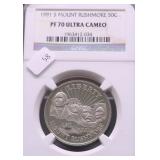 1991 S NGC PF70UC MT RUSHMORE HALF DOLLAR