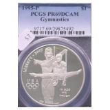 1995 P PCGS PF69DC GYMNASTICS SILVER DOLLAR
