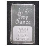 1/4 OZ .999 SILVER BAR