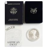 1995 PROOF SILVER EAGLE W BOX PAPERS