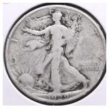 1929 D WALKING HALF DOLLAR VG
