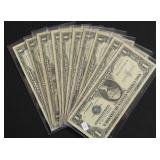 10 SILVER CERTIFICATES