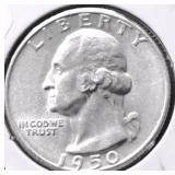 1950 D CHOICE BU WASHINGTON QUARTER