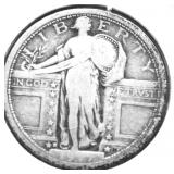 1917 D TYPE 1 STANDING QUARTER VG