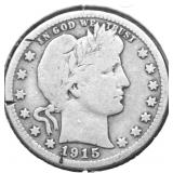 1915 BARBER QUARTER VG