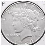 1934 PEACE DOLLAR XF
