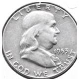 1953 FRANKLIN HALF DOLLAR VF