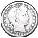 1915 S BARBER HALF DOLLLAR VG