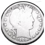 1908 D BARBER HALF DOLLAR G