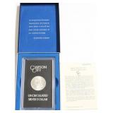 1884 CC CHOICE BU GSA MORGAN DOLLAR W BOX PAPERS