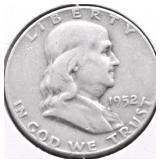 1952 D FRANKLIN HALF DOLLAR VF