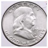 1954 CHOICE BU FRANKLIN HALF DOLLAR