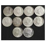 10 40 % SILVER HALF DOLLARS