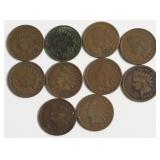 10 INDIAN HEAD CENTS