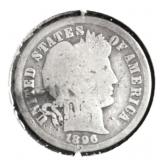 1896 O BARBER DIME G
