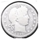 1915 D BARBER QUARTER G