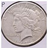 1926 PEACE DOLLAR VF