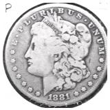 1881 MORGAN DOLLAR VG