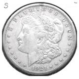 1921 S MORGAN DOLLAR XF