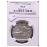 1992 P NGC MS70 OLYMPICS HALF DOLLAR