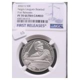 2022 S NGC PF70UC NEGRO LEAGUES BASEBALL