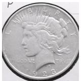 1923  PEACE DOLLAR VF