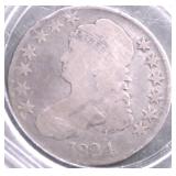 1824 CAPPED BUST HALF DOLLAR G