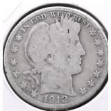 1912 BARBER HALF DOLLAR G