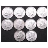 10 40 % SILVER HALF DOLLARS